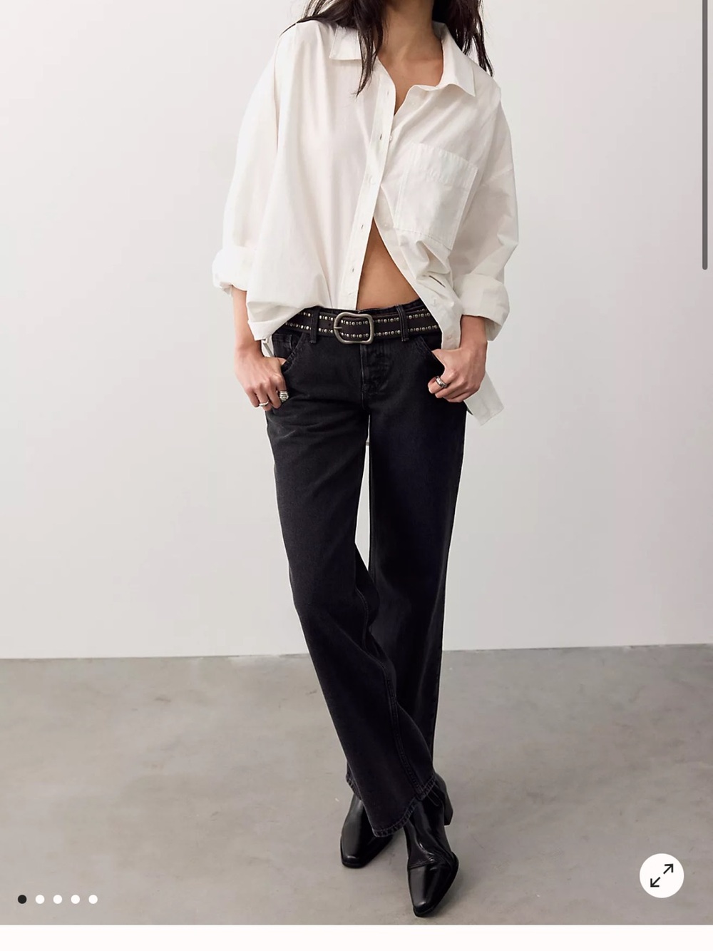 We The Free Straight-Leg Black Jeans for Women